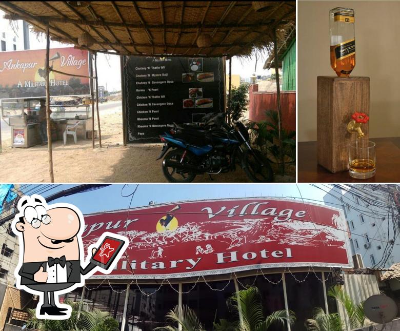 The image of Ankapur Village A Military Hotel (Hitech City)’s exterior and alcohol