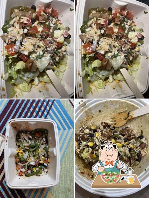 Greek salad at California Burrito