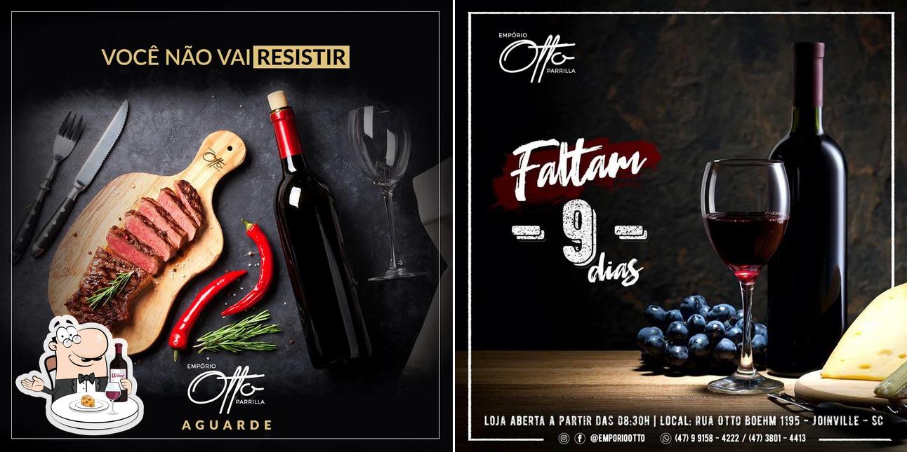 É agradável saborear uma taça de vinho no La Parrilla Otto