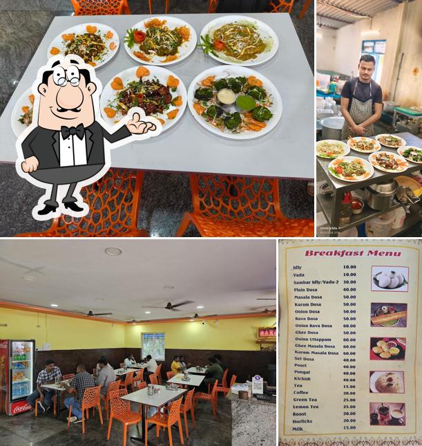 Among various things one can find interior and food at PLV Family Restaurant & Catering