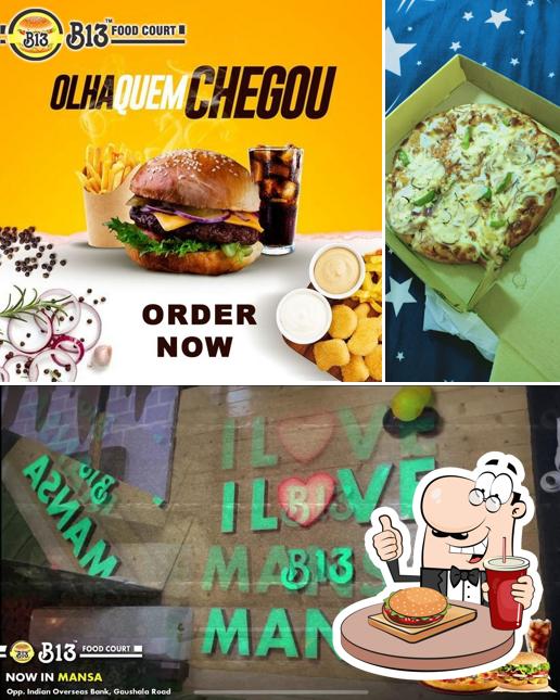 Hamburger at B13 Food Court, Mansa