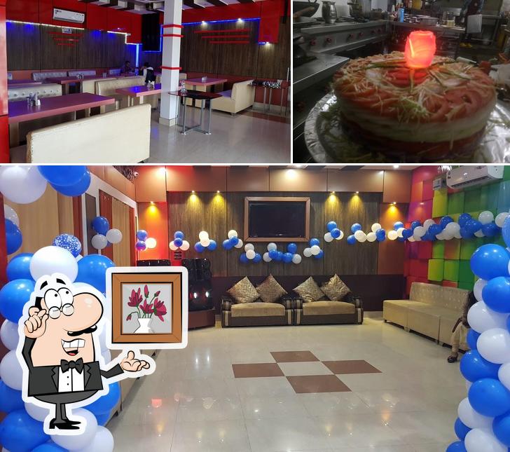 The image of Doon Zaika Restaurant’s interior and dessert