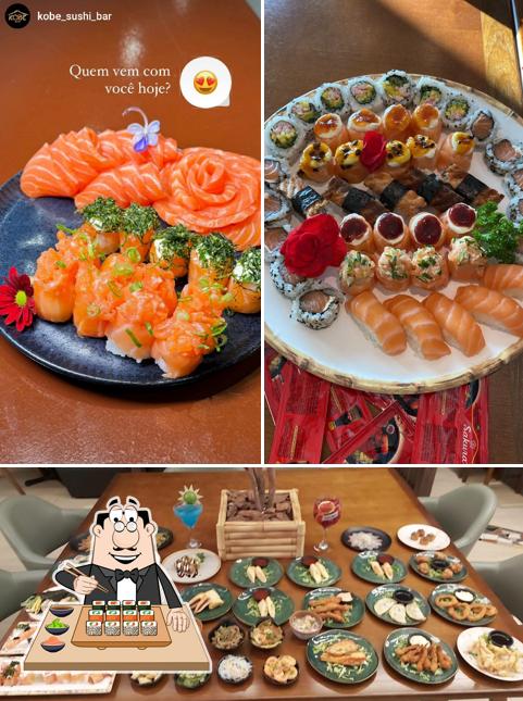 Escolha diferentes opções de sushi