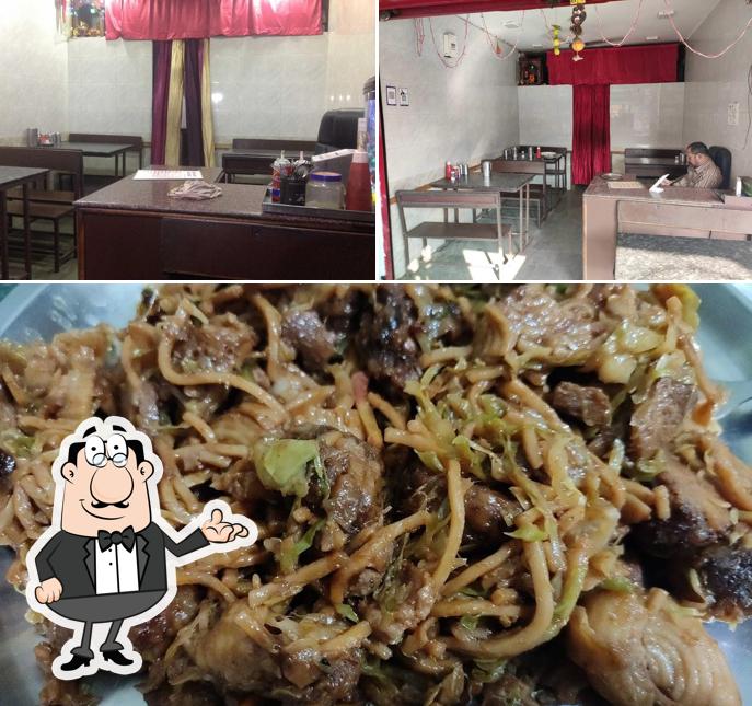 Take a look at the photo displaying interior and food at Mahakali Chhole Bhature