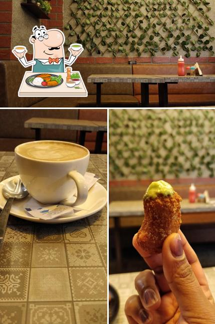 Take a look at the image showing food and beverage at The Great Indian Cafe