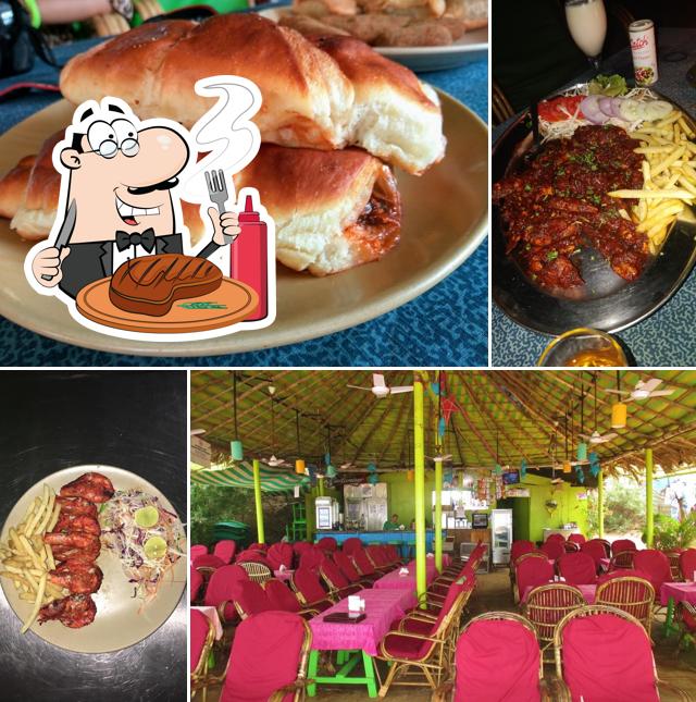 Meat meals are offered by Lucky Star Beach Shack