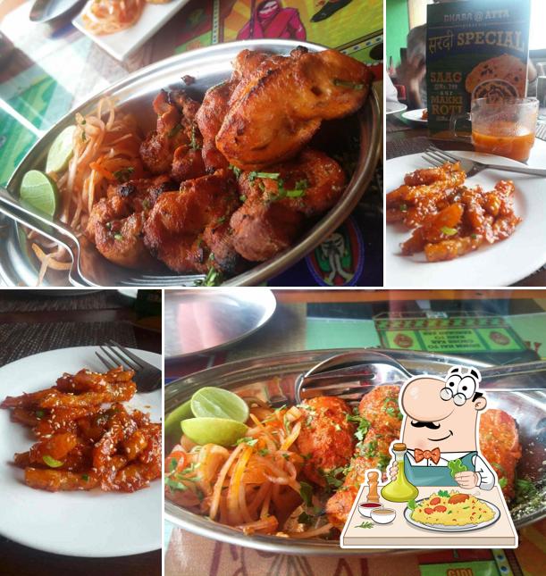 Food at Dhaba at Atta