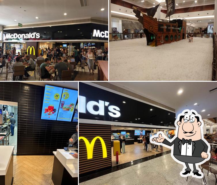Sente em uma das mesas no McDonald's Catuaí Shopping