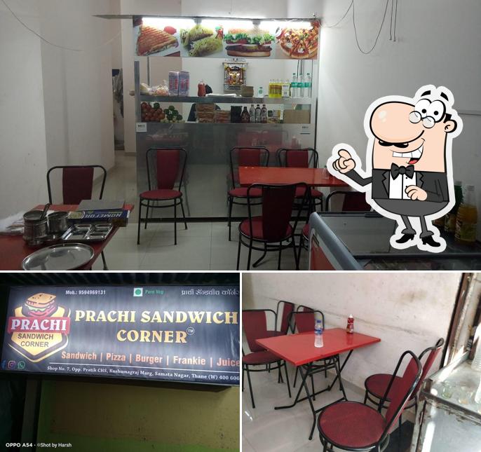The interior of Prachi Sandwich Corner
