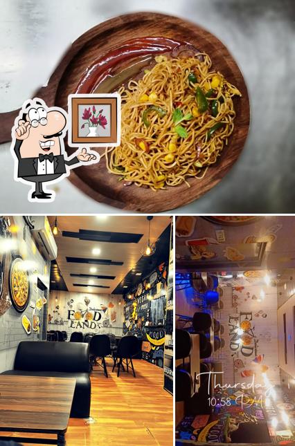This is the photo depicting interior and food at Food land