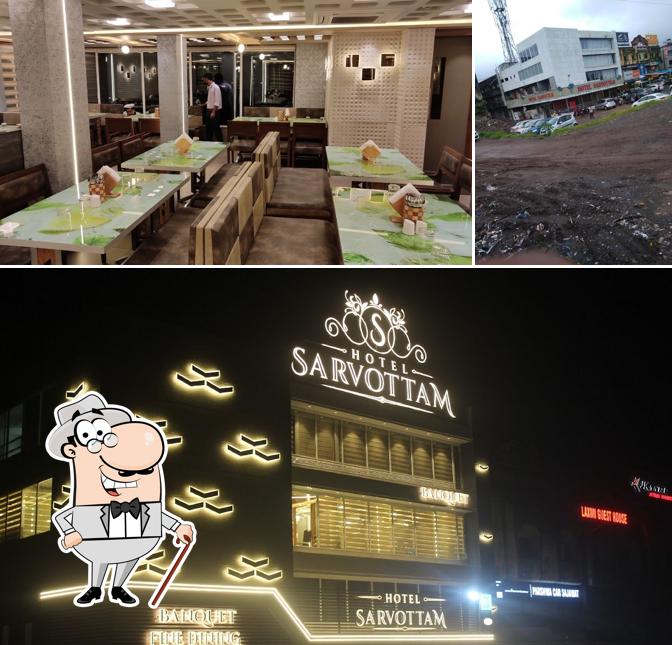 Among different things one can find exterior and interior at HOTEL SARVOTTAM