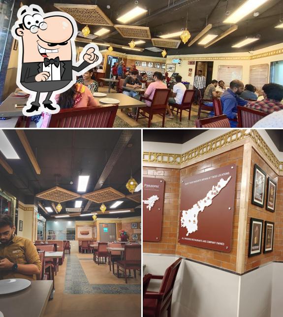 The interior of Paradise Biryani Nellore