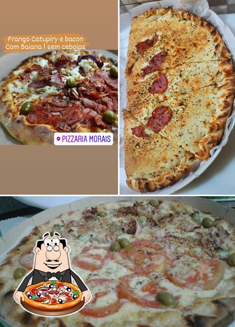 Escolha diferentes variedades de pizza
