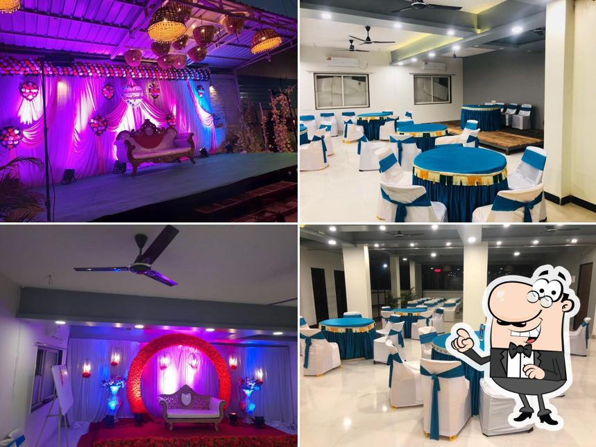 Take a seat at one of the tables at Hotel Tarai Pure Veg