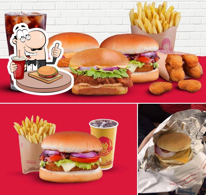 Try out a burger at Wendy's Burgers