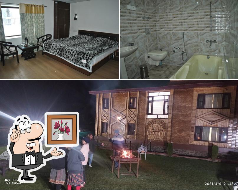 The image of interior and food at Hotel Lal Kothi