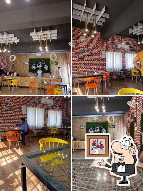 The interior of Police Café