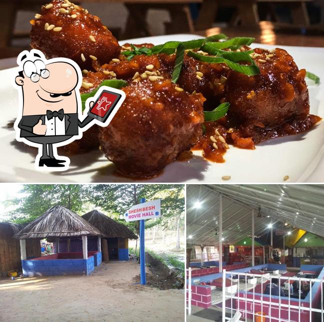 Take a look at the image displaying exterior and food at Shesh Besh