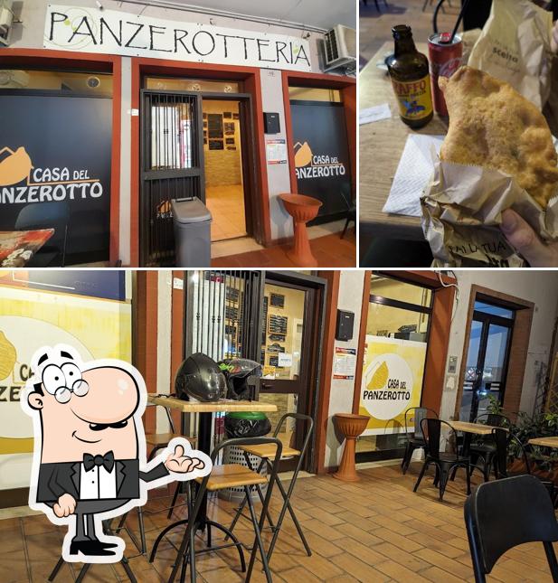 Tra le diverse cose da Casa del panzerotto si possono trovare la interni e cibo