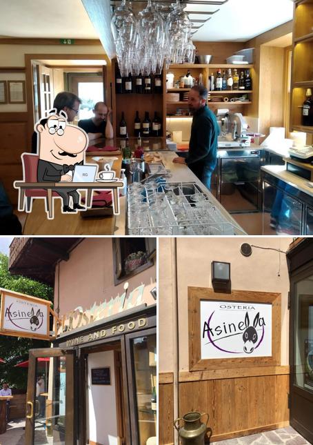Osteria Il Gusto si caratterizza per la interni e tavolo da pranzo