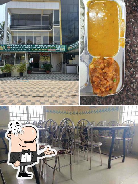 The image of interior and food at Punjabi Family Restaurant