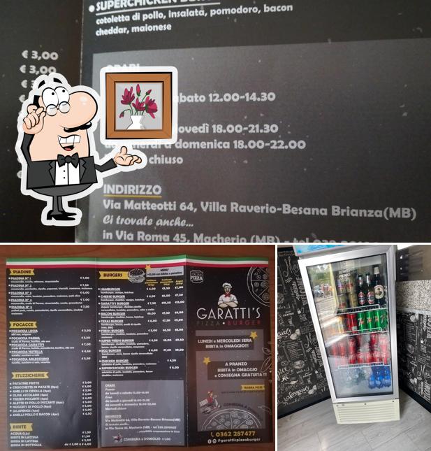 Gli interni di Garatti's Pizza burger Villa Raverio