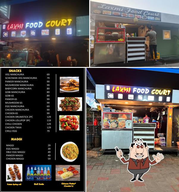 The image of Laxmi food court’s food and interior