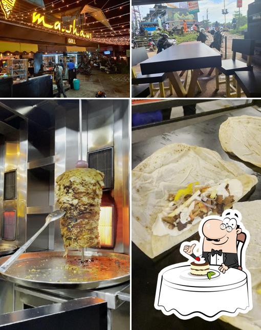 Mashawi grill offers a selection of sweet dishes