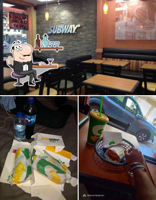 The picture of SUBWAY’s interior and beverage
