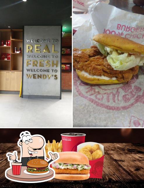 Order a burger at Wendy's