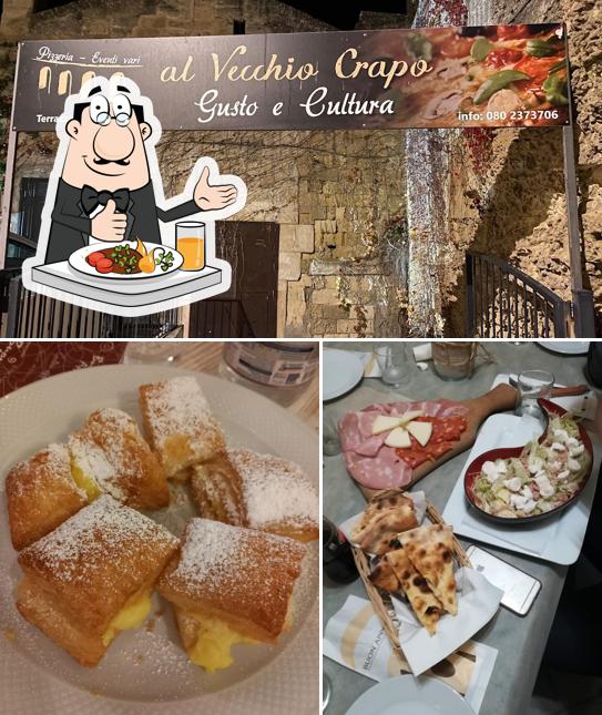 Tra le diverse cose da Al Vecchio Crapo si possono trovare la cibo e esterno