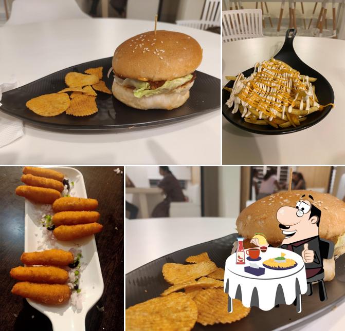 Get a burger at Cafe Nestaa