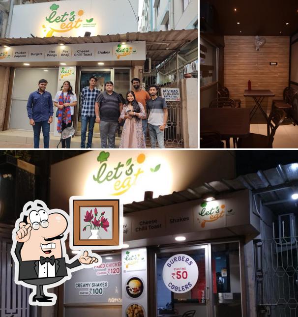 The picture of interior and exterior at Let's Eat