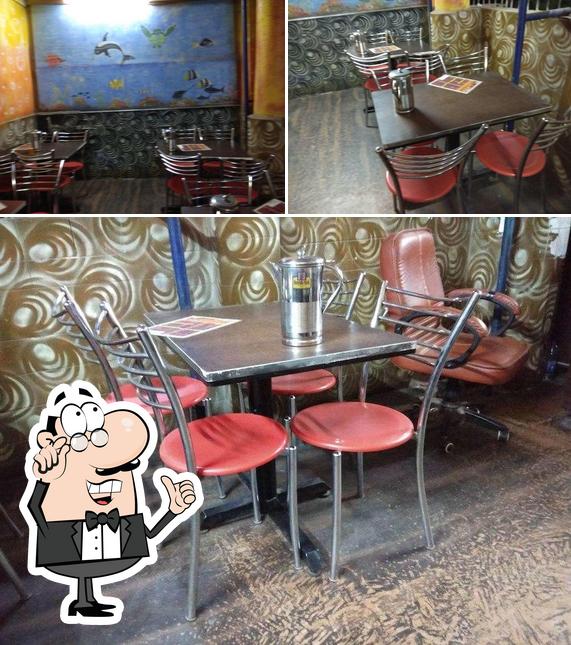 The interior of Gomantak Restaurant