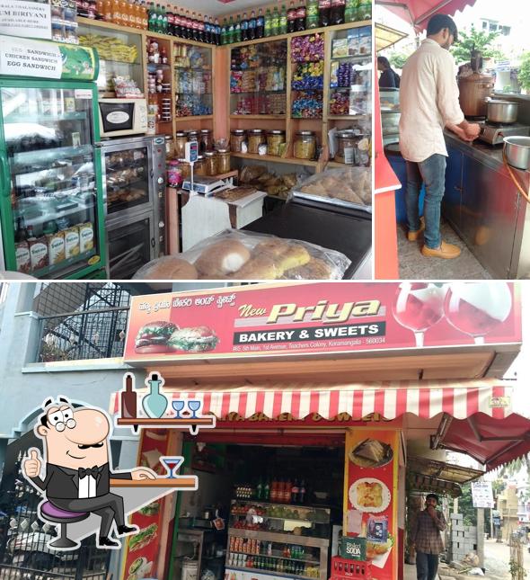 The interior of Priya Cafe