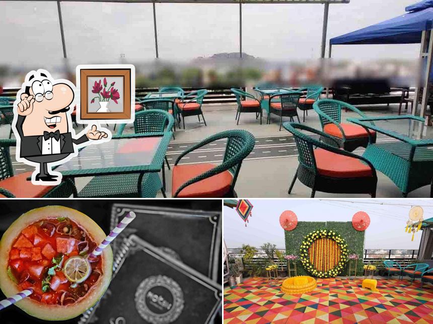Moksh rooftop multi cuisine restaurant is distinguished by interior and food Moksh rooftop multi cuisine restaurant is distinguished by interior and food