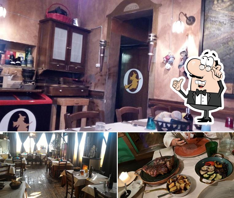 Guarda la foto che raffigura la interni e cibo di Osteria Delle Streghe