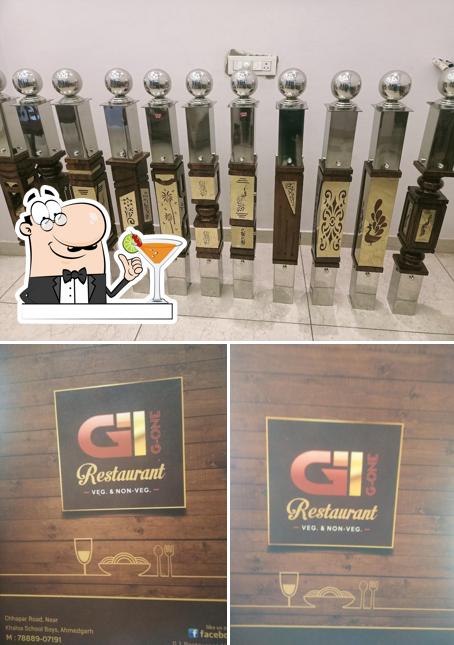 Check out the picture showing drink and food at G-ONE