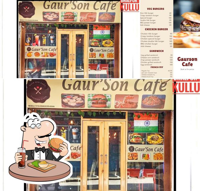Try out a burger at Gaurson cafe