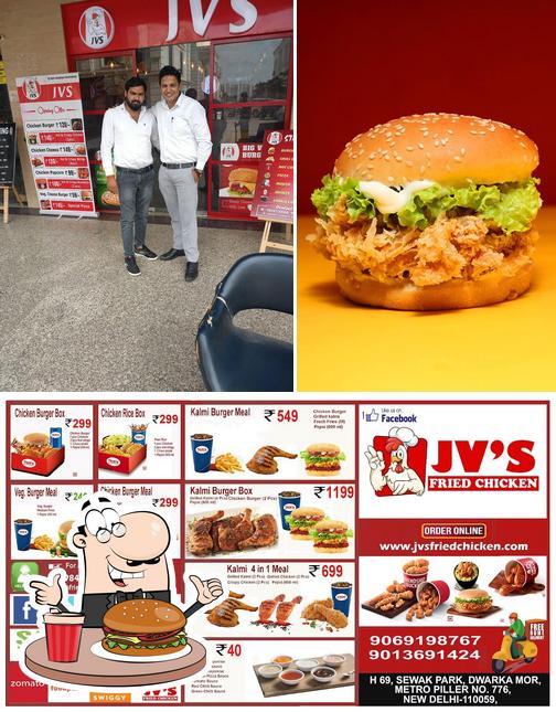Get a burger at JVS