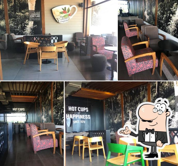 The interior of Café Coffee Day The interior of Café Coffee Day