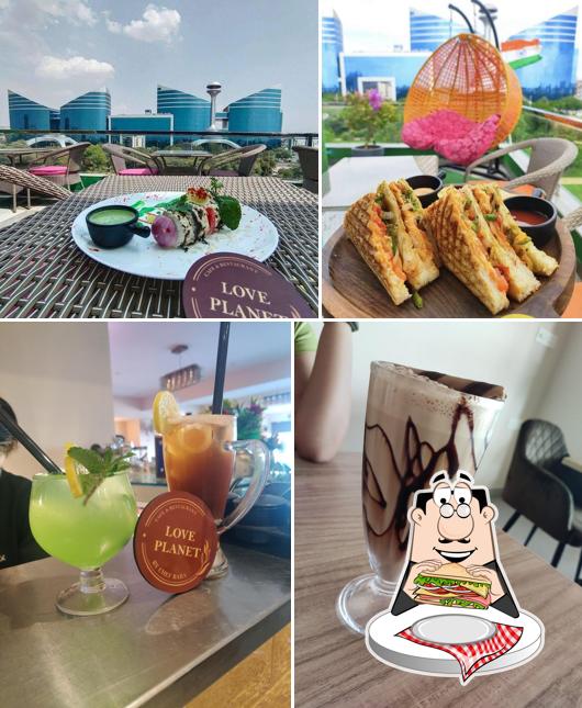 Club sandwich at Love Planet Cafe & Restaurant