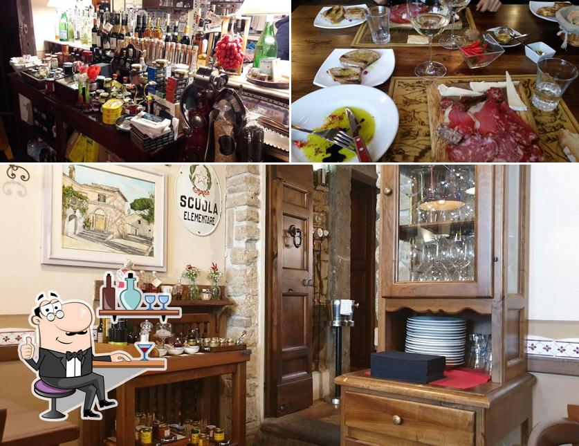 Gli interni di Osteria del Borgo