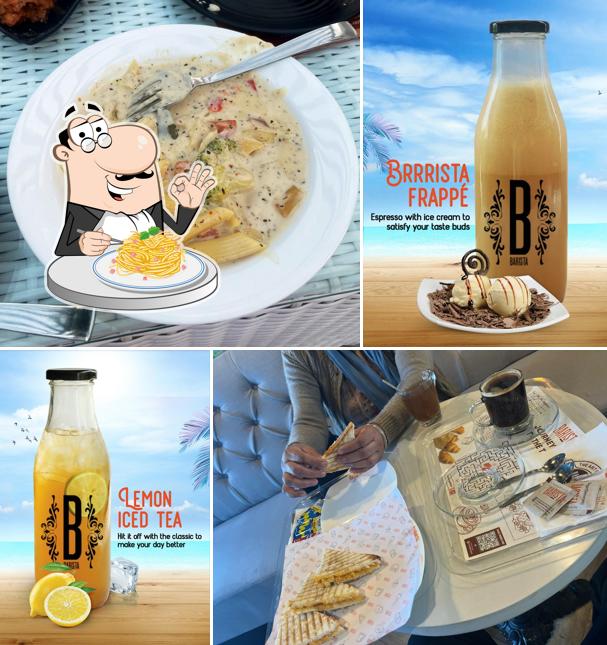 Spaghetti carbonara at barista cafe (Jattpur)