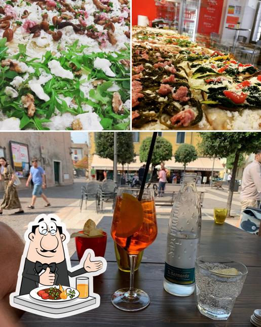 Dai un’occhiata alla foto che raffigura la cibo e birra di La Piazzetta