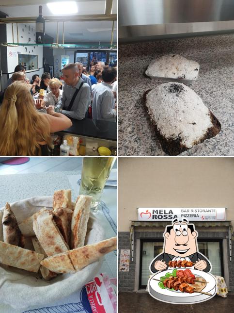 Tra le diverse cose da Mela Rossa si possono trovare la cibo e interni