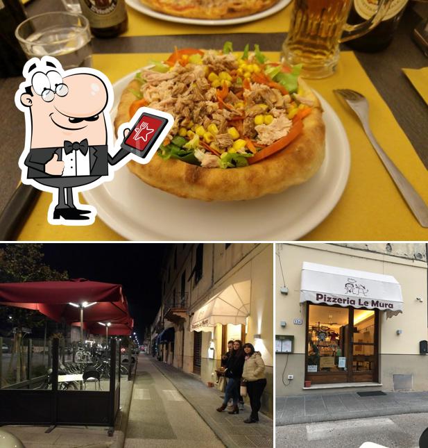 Guarda la immagine che mostra la esterno e pizza di Pizzeria Le Mura