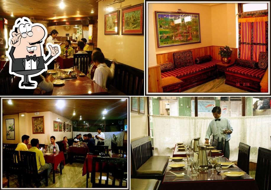 The interior of Gompu's Hotel Kalimpong