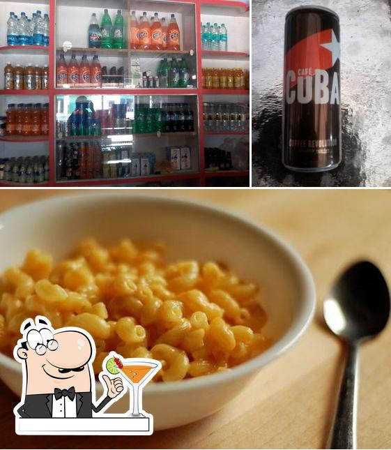 The restaurant's drink and food