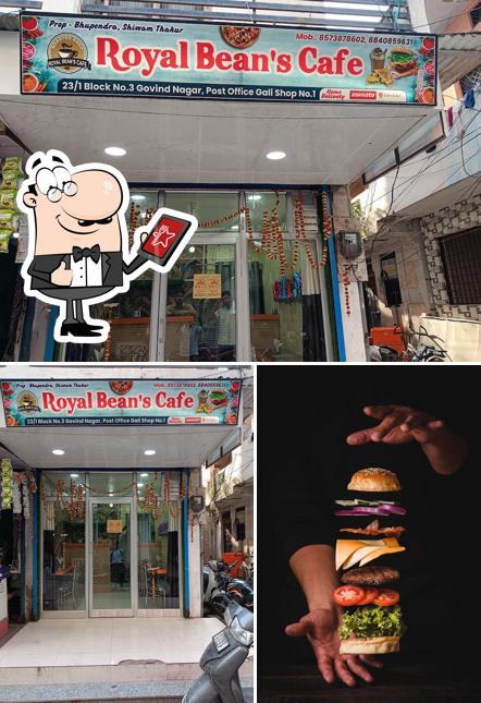 Among various things one can find exterior and food at ROYAL BEAN'S CAFE